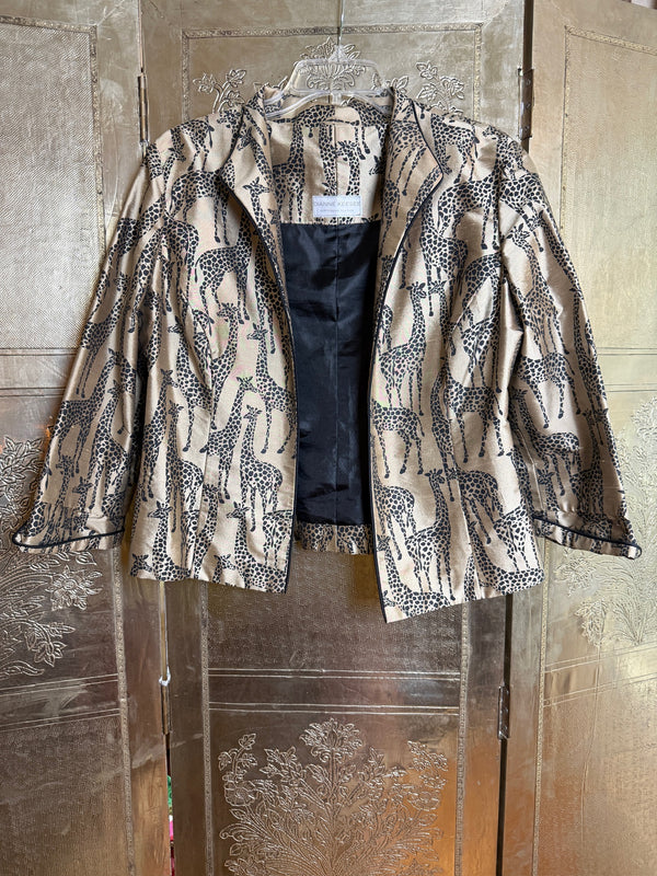 137 - Dianne Keesee Giraffe-Print Jacket — photo 1: front view