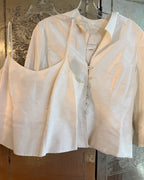 Dianne Keesee Ivory 100% Silk Jacket and Camisole Set — front combined