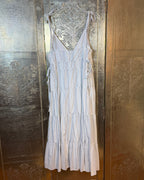 Back view of Rails Julia Striped Tiered Midi Dress Size M