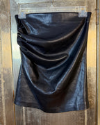 Back view of Generation Love Ruched Leather Pencil Skirt Size M