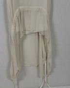 Back view of Elizabeth and James Ruffle-Trim Silk Slip Dress Size S