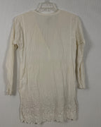 Back view of Ally Saint Lace-Trim Tunic Blouse