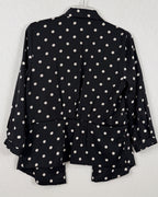 Back view of Chaus Polka-Dot Open-Front Cardigan Size S