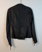 Back view of Illia Asymmetrical Leather Moto Jacket Size M