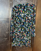 Back view of Topshop Floral Long-Sleeve Maxi Dress Size US 6 (UK 10, EU 38)