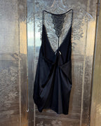 Back view of CAMI NYC Lace-Trim Silk Slip Dress