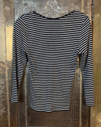 Back view of Ralph Lauren Striped Tie-Neck Top Size L