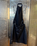 Back view of Zara Faux-Leather Halter Mini Dress Size L (EU XL, MEX 32)