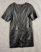 Back view of Muubaa Colina Leather T-Shirt Dress Size US 4 (UK 8, EU 36)