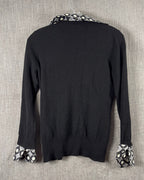 Back view of Milly Geometric-Collar Sweater Size S