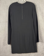 Back view of Helmut Lang Long-Sleeve Shift Dress Size 2