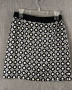 Back view of Milly Geometric-Print Skirt Size 6