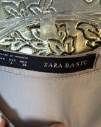 Care Tag view of Zara Basic Satin Button-Front Blouse