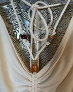 Detail view of A.L.C. Nina Ruched Bead-Embellished Top