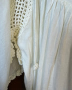 Detail 01 view of White Crochet-Trim Tunic Dress