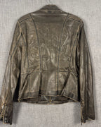 7 - Gray Coated Jacket Size L — photo 2: back view