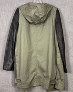 13 - DKNY Green and Black Coat Size P — photo 2: back view