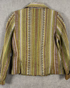 19 - Jón Green Striped Blazer Size 6 — photo 2: back view