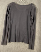 35 - Enza Costa Gray Long-Sleeve Top — photo 2: back view