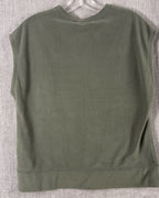 37 - Y-OSEMITE Olive Sleeveless Sweatshirt Size 2 — photo 2: back view