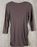 38 - Lilla P Brown Pima Cotton Long T-Shirt Size S-P — photo 2: back view