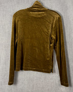 51 - Sno Skins Gold Turtleneck Top Size S — photo 2: back view