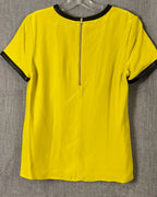 54 - Alice + Olivia Yellow T-Shirt with Black Trim Size S — photo 2: back view