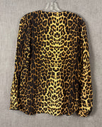 63 - Alice + Olivia Leopard-Print Blouse Size L — photo 2: back view