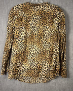 68 - Zara Woman Leopard-Print Blouse Size EUR L (USA L, MEX 30) — photo 2: back view
