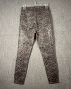 73 - J Brand Lillie Coated Snake-Print High-Rise Crop Skinny Jeans — photo 2: back view