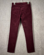 82 - AG Adriano Goldschmied The Prima Burgundy Mid-Rise Cigarette Pants Size 27R — photo 2: back view