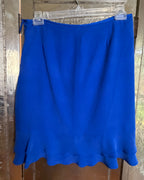 100 - Blue Scallop-Hem Skirt — photo 2: back view