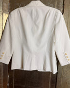 Trina Turk White Single-Button Notched-Lapel Blazer Size 6 — back