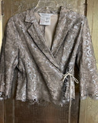 128 - MaxMara Gray Skirt Suit Size USA 4 (F 36, GB 6; jacket I 38, skirt I 36) — photo 2: front view