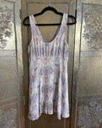 Free People Daydream Lilac Floral Sleeveless Mini Dress Size S photo 1