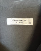 Brand and Size Tag view of Equipment Femme Slim Signature Silk Shirt Size XS