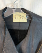 Brand and Size Tag view of Illia Asymmetrical Leather Moto Jacket Size M