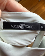 Brand and Size Tag view of Alice + Trixie Leather-Trim Halter Top Size S