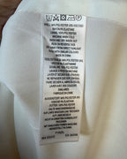 Care Tag view of White Cowl-Neck Spaghetti-Strap Skater Dress