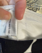 Care Tag 01 view of Black and White Floral Cotton Skirt