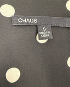 Care Tag 01 view of Chaus Polka-Dot Open-Front Cardigan Size S