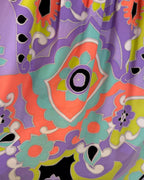 Detail view of Rixo Hayley Printed Silk Midi Dress