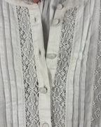 Detail view of Gap Lace-Trim Voile Top Size M