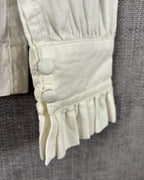 Detail view of M&S x Alexa Chung Ruffle-Yoke Cotton Blouse Size 12
