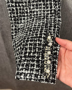 Detail view of Tibi Cropped Tweed Pants