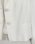 Detail 01 view of REDValentino Textured Stripe Peplum Blazer