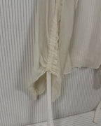 Detail 01 view of Elizabeth and James Ruffle-Trim Silk Slip Dress Size S