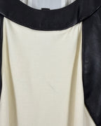 Detail 01 view of Alice + Olivia Leather-Trim Colorblock Shift Dress Size S