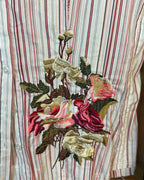 Detail 01 view of Etcetera Striped Floral-Embroidered Shirt Size 6