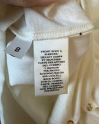 Measurement view of Ann Taylor Mixed-Media Button-Front Blouse Size M